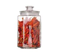 WAJJWI Serbatoio di stoccaggio sigillato in vetro trasparente ottagonale for bottiglie frutta secca Contenitore for per Caffè,Farina,Fagioli(2000ml)