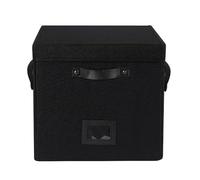 WAJJWI Vinyl Record Storage Box Fabric Organizer Case Crate For Album Protection And Easy Access per Dischi