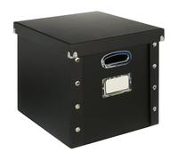 WAJJWI Vinyl Record Storage Box with 13 A-Z Guides Collapsible Organizer Up to 50 Records Keepsake Solution per Dischi