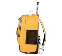 WAJJWI Zaino scolastico con ruote, trolley, zaino con ruote, viaggio, grande capacità, trolley, borsa a rotelle per Viaggi(Yellow)