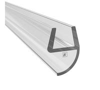 WAKA Premium - Guarnizione per porta doccia e doccia PRO-E, ottica, trasparente, per porte della doccia, vetro da 6 mm, lunghezza 2000 mm, guarnizioni e guarnizione per porta della doccia con la