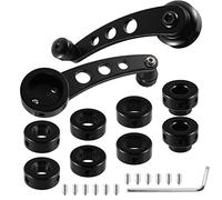 Wakauto, pedivella universale per finestrino auto, manovella in alluminio, manovella per finestrino auto, set per estrattore pedivella, pedivella, pedivelle e leva manuale, colore nero