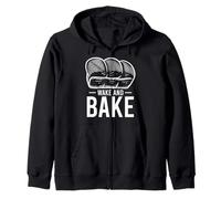 Wake and Bake Funny Sourdough Baking Bread Gift Felpa con Cappuccio