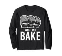 Wake and Bake Funny Sourdough Baking Bread Gift Maglia a Manica