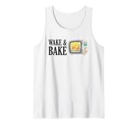 Wake Bake Turkey Chef Divertente Festa del Ringraziamento Pasto Cena Canotta