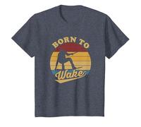 Wake Board Regali I Wakeboarder Born To Wake Graphic Maglietta, Bambini, Pervinca, 6 Anni