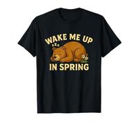 Wake Me Up in Spring Sleeping Bear Maglietta