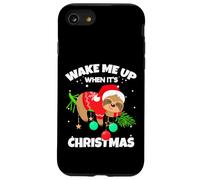 Wake Me Up When It's Christmas Funny Xmas Sloth Graphic Custodia per iPhone SE (2020) / 7/8