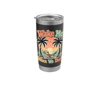 Wake Me When We Dock Divertente Crociera Bradipo Bicchiere termico in acciaio inox doppia parete