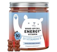 Wake Up Call Energy Vitamin - Supporto Naturale di Energia con Guaranà 30 mg, Vitamine B6, B12 e Biotina - 90 pezzi (3 mesi) - Senza zucchero, Vegano - Bears with Benefits