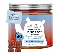 Wake Up Call Energy Vitamin - Supporto Naturale di Energia con Guaranà 30 mg, Vitamine B6, B12 e Biotina - 30 pezzi (1 mese) - Senza zucchero, Vegano - Bears with Benefits