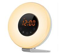 Wake Up Light Alarm Clock Sunrise Sunset Simulation Color Changing LED Digital Clocks with Snooze FM Radio Night Lights Lamp