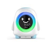Wake-up Light Cartoon Digital Clock with LED Night Light with 7 Color Changes and Temperature Calendar