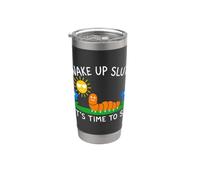 Wake Up Sluts It's Time to Sin, Funny Animal Meme Bicchiere termico in acciaio inox doppia parete