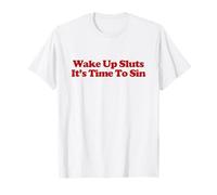 Wake Up Sluts It's Time To Sin Shirt Y2k Trendy LGBTQ Maglietta