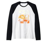 Wakeboard Lifestyle Design Vintage con Palme in Stile Logo Maglia con Maniche Raglan