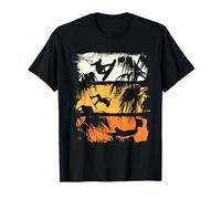 Wakeboard lifestyle design vintage con palme in stile logo Maglietta