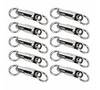 Wakects 10 Pezzi Connettore Girevole con Cuscinetto a Sfera da Pesca, Connettore Girevole da Pesca con Rotazione Flessibile in Acciaio Inossidabile con Design della Maniglia Ad per