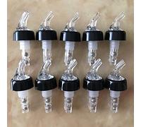Wakects 6 Pezzi Versatori per Bottiglie in Plastica per Uso Alimentare, Ugelli per Vino, Dispenser per Liquidi, con Controllo del Flusso e Protezione Antigoccia per Vino, Cocktail Bar, (WHITE)