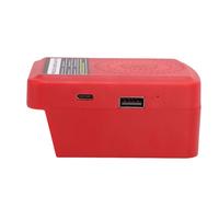 Wakects Adattatore per Caricabatterie Wireless, Adattatore di Ricarica Wireless Veloce in ABS da 15 W con Porte USB Tipo C, Alimentazione a Batteria per Uso in Auto in Ufficio Domestico, per