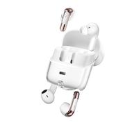 Wakects Auricolari Wireless, Cuffie Bluetooth 5.4 Cuffie Intrauricolari con Display LED Batteria 24 Ore per Coppia di Gioco Che Condivide Connessione Indipendente (WHITE)