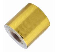 Wakects Avvolgimento dello Scudo di Calore 5 M X 5 Cm, Fascia Adesiva per Auto con Nastro per Auto in Alluminio con Ritardo di Isolante per il Vano per il Vano del Motore Firewalls (Golden 5m*5cm)