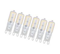 Wakects Bulbo LED G9, Dimmerabile 5W, Dissipazione del Calore a 360 Gradi, 6 Pacchetto, Protezione degli Occhi Superiori, Soluzione di (Bianco caldo 220-240v)