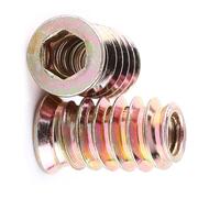 Wakects Dado della Testa di Guida Esagonale, Dado per Inserto Durevole 20 Pc per Mobili in Legno per Lavorazione del Legno (M6*20mm)