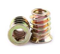 Wakects Dado della Testa di Guida Esagonale, Dado per Inserto Durevole 20 Pc per Mobili in Legno per Lavorazione del Legno (M6*15mm)