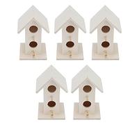 Wakects Decorazione Fai -da -te in Legno per Uccelli Birdhouse, Fornisci un Luogo di Riposo Sicuro per il Fringh Cickadee con una Ventilazione Adeguata, 2 Supporti e Materiale Robusto, Squisito,