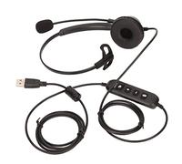 Wakects ENC Telefono con Auricolare Mono, USB Plug | Cuffie mono con cancellazione del rumore, sensibilità 105 dB, impedenza 150 Ohm, asta microfonica flessibile, ufficio call