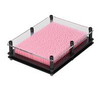 Wakects Giocattolo Pin Art 3D, Gioco di Impressione su Plastica con Cornice Nera e Fronte Trasparente Spesso, for Regalo Decorazione Bambini 6+ (PINK)
