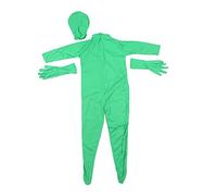 Wakects Green Screen Body, Tuta Intera Dal Design Diviso Senza Rughe, Colore Uniforme per la Fotografia, con Cerniera Posteriore e Viso Traspirante per Video di Film Trasmessi in Diretta (160 cm)