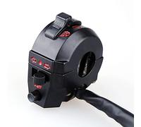 Wakects Interruttore Sinistro, Controllo del Manubrio con Corno e Ruota Light Hi/LO Beam Nero per Manubrio 7/8 Pollici, 12 V DC, Impermeabile, di 12 Mesi, Controllo a Sinistra per Moto per il
