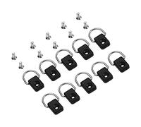 Wakects Kayak D Anello 10pcs Black Canoe Fishing Rigging D con Kit a Vite, Leggero e Portatile, per Riparazione di Kayak, Barca o Canoa, Costruito da Materiale di qualità