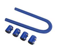 Wakects Kit di Tubo del Radiatore Flessibile in Acciaio Inossidabile, Prestazioni di Raffreddamento Migliorate, Ampia compatibilità, Facile Installazione, per 1-5/8 in Tubi con Tappo e (BLUE)