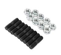 Wakects Kit Prigionieri, Prigionieri per Turbocompressore M10 X 1,25 40 Mm con Dadi di Bloccaggio in Acciaio Inox, Filettatura Pulita Facile Installazione Anticorrosione for Montaggio