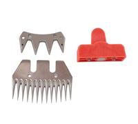 Wakects Lame per Tosatrice per Pecore, Lame di Ricambio per Cesoie per Pecore in Acciaio Inossidabile con Lama Curva Dritta a 13 Denti e 4 Denti per Cesoie Elettriche per Capre Alpaca