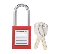 Wakects Lockout di Blocco 38 Mm Tagout, Blocco di Sicurezza a Travi in acciaio Anti -skid con Etichetta Scrivibile e 2 Chiavi per la Gestione della Manutenzione della Manutenzione