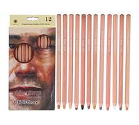 Wakects Matite Pastello, Toni della Pelle 12pcs Matite Colorate Toner Disegno Disegnare a Matita il Set di Arte a Carbone per Schizzi Illustrando Arte Realistica Realistica
