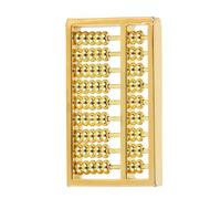 Wakects Mini Brass Abacus 9 Gears Calcolatrice Cinese Conteggio di Matematica Matematica con Simbolo di Ricchezza Kids, Adults Collection, Decor Versatile, Sulsite Craftshanship,