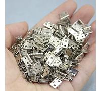 Wakects Mini Cerniere in Ottone, 20 Cerniere Piccole con Viti, Pieghevoli a 4 Fori in Ottone Verniciato da 1/4 Pollici per Scatola di Gioielli per Casa delle Bambole Piccolo Cassetto dell'Armadio