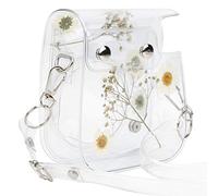 Wakects Mini custodia Margherite Pieno di Stelle Piccola Borsa Fotografica Trasparente Custodia in PVC per Borsa Fotografica istantanea Mini11/9/8 con Tracolla e Fibbia in Metallo Regolabile, Default