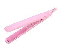 Wakects Mini piastra per capelli in ceramica tormalina, piastra per capelli bellezza, bigodino 2 in 1 (rosa)