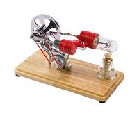 Wakects Modello Motore Stirling Motore di Combustione Generatore di Motori Stirling con Bike Fleeting Bike in Bici Zincogazione a LED per Adulti di Insegnante di Scuola (B)