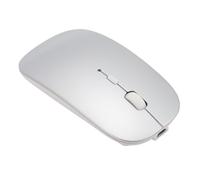 Wakects Mouse Wireless Ricaricabile, Mouse Wireless Resistente Alle Impronte Digitali Regolazione 3 DPI Scorrimento Antiscivolo Silenzioso per Laptop (SILVER)