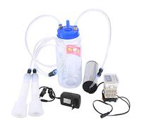 Wakects Mungitrice Elettrica Portatile Doppia Testa, 2L, con Pompa a Vuoto per Capre e Vacche, per Famiglia e Fattoria