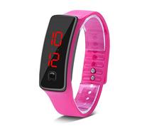 Wakects Orologio Digitale a LED, Orologio Sportivo Elettronico Owatch Automatico della Schermata di Risparmio Elettrico di 12 Ore per il Calendario per Uomini per Uomini Bambini (PINK)