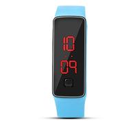 Wakects Orologio Digitale a LED, Orologio Sportivo Elettronico Owatch Automatico della Schermata di Risparmio Elettrico di 12 Ore per il Calendario per Uomini per Uomini Bambini (azzurro)