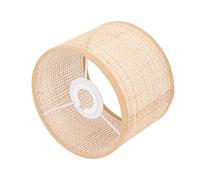 Wakects Paralume in Rattan, Copertura per Lampada da Tavolo Vintage Intrecciata a Mano, Paralume Compatibile E14 E27 6,3 X 4,7 Pollici per la Decorazione Domestica
